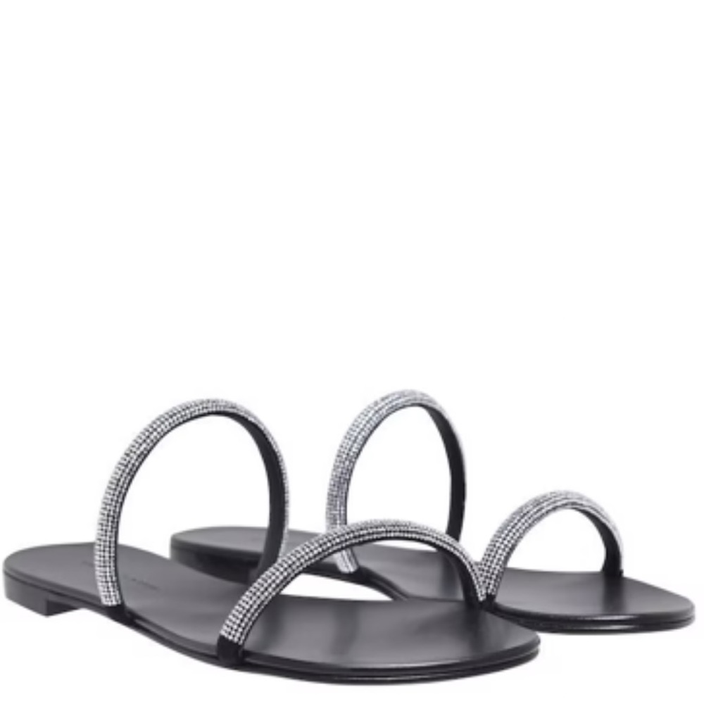 Giuseppe Zanotti Black Nuvoroll Slippers - Size 40